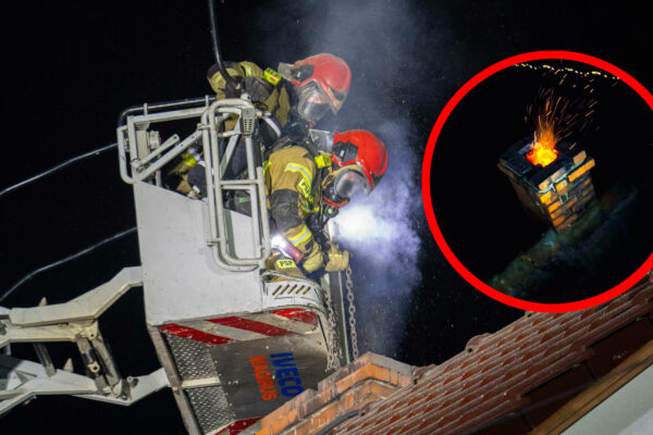 pożary kominów Lubuskie - pożar sadzy w kominie straż pożarna apel