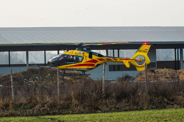 wypadek pod Zieloną Górą - wypadek na budowie
