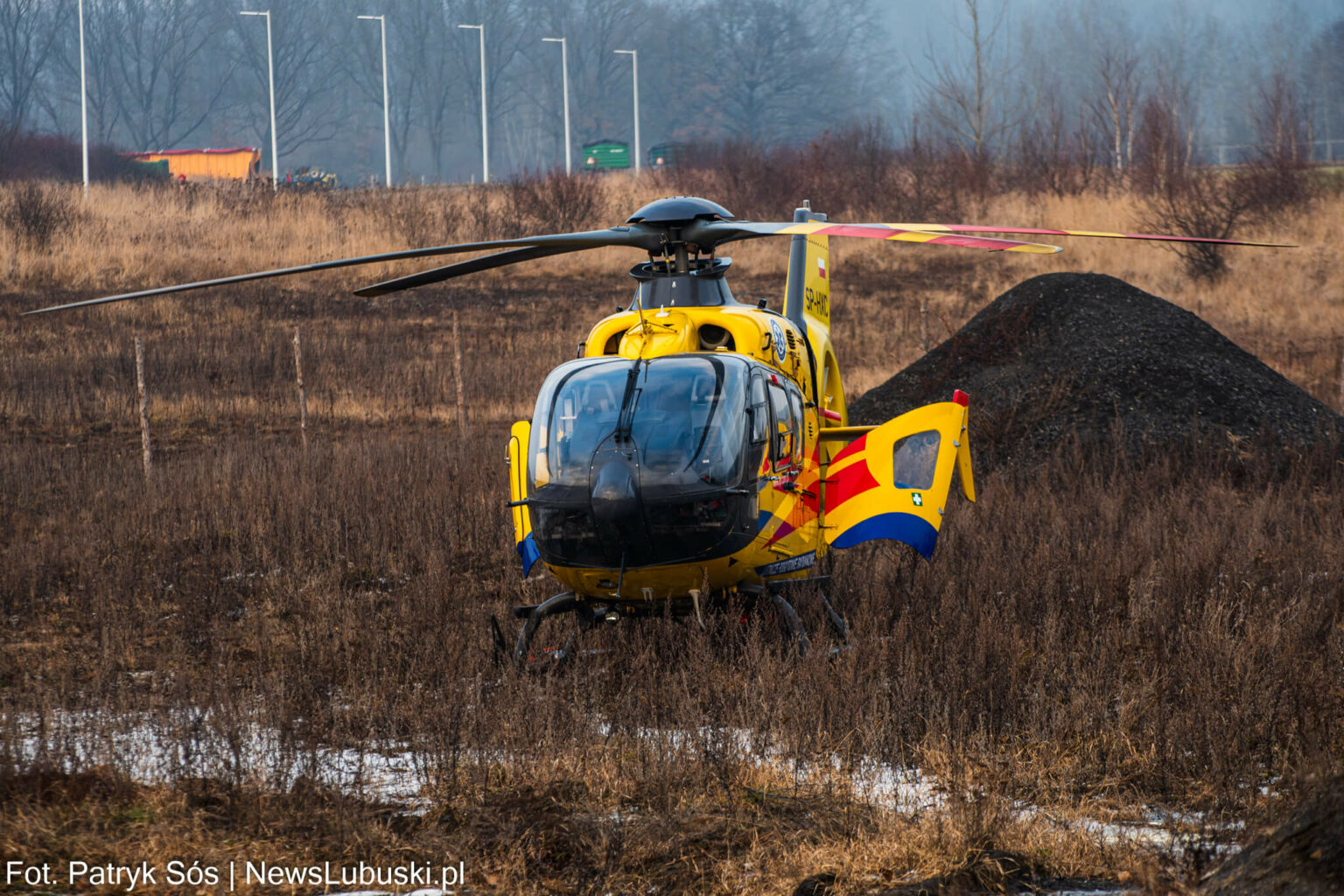 wypadek pod Zieloną G&oacute;rą - wypadek na budowie