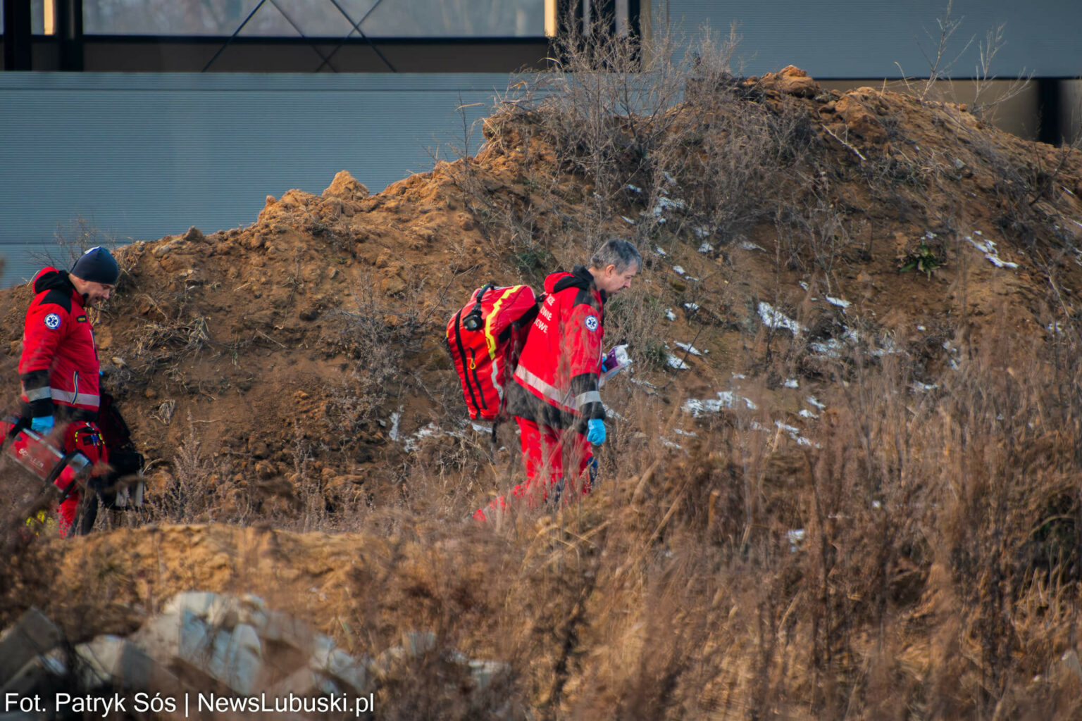 wypadek pod Zieloną G&oacute;rą - wypadek na budowie