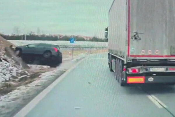 wypadek Zielona Góra S3 - węzeł Zielona Góra Północ