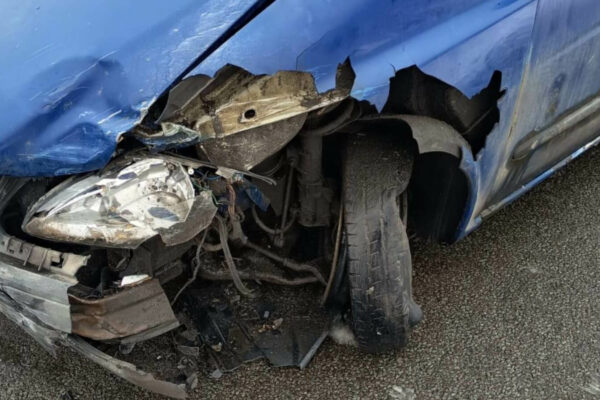 wypadek Zielona Góra DW282 - łyse opony