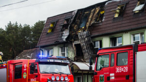 tragiczny pożar DPS Szczawno - ewakuacja DPS Szczawno akcja medyczna