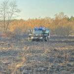 pożar traw Zielona Góra Nowogród Bobrzański - straż pożarna Zielona Góra