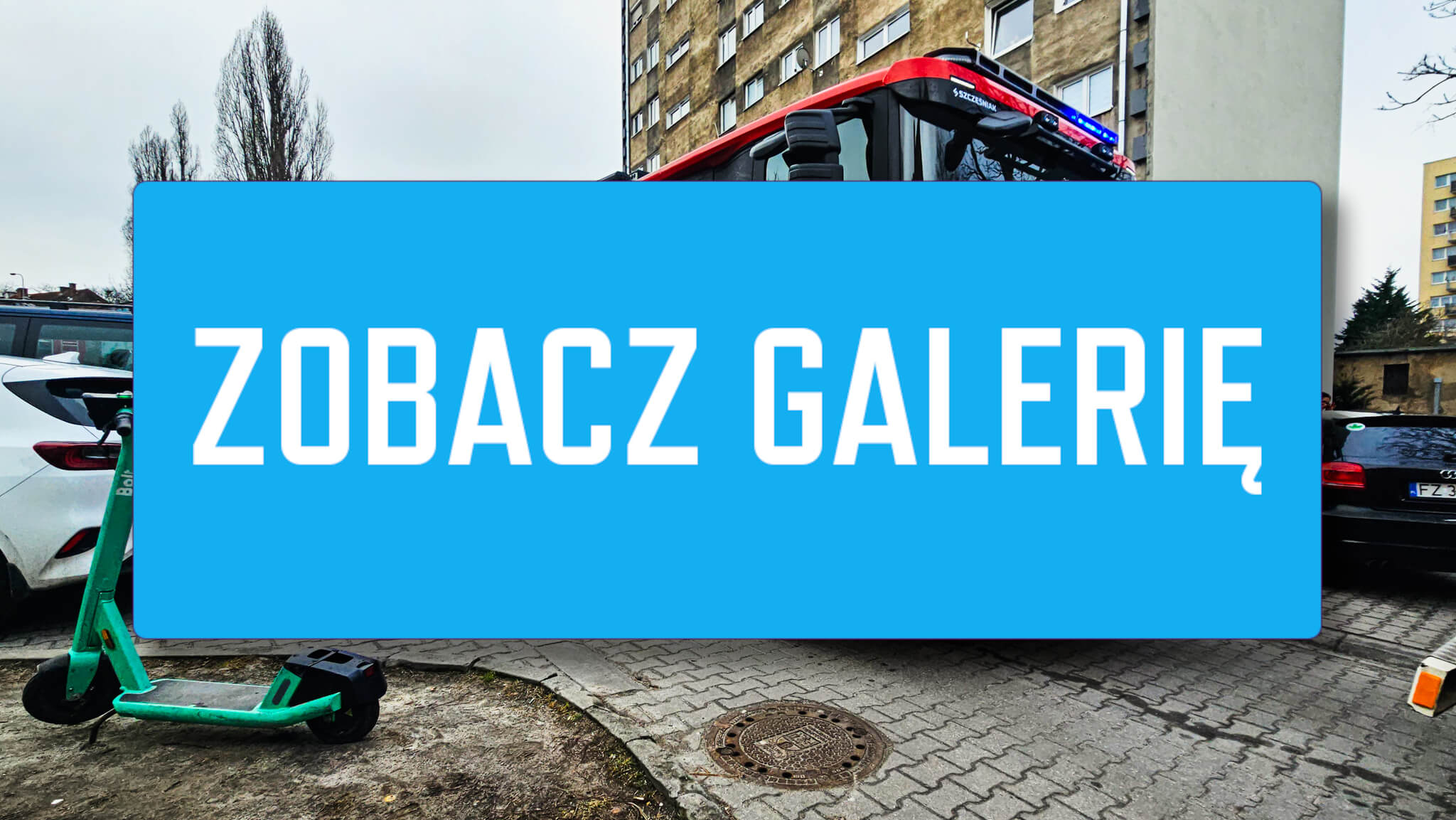 Pożar w parku handlowym w Zielonej Górze. W akcji 7 zastępów straży pożarnej Pożar Zielona Góra - Straż pożarna Zielona Góra