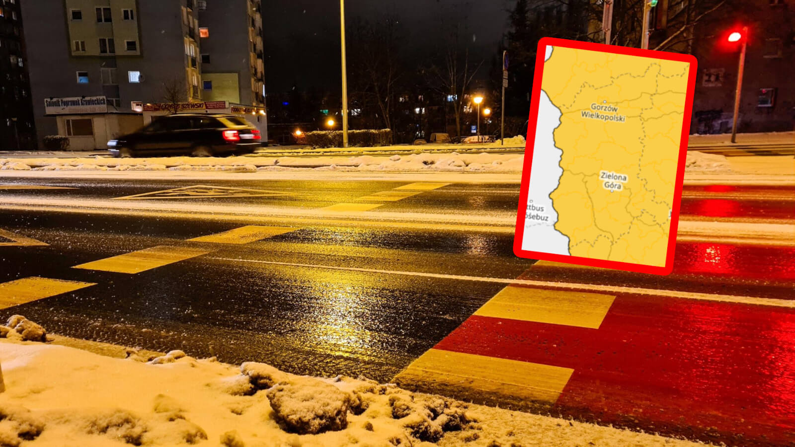 ślizgawica Lubuskie - ostrzeżenie IMGW