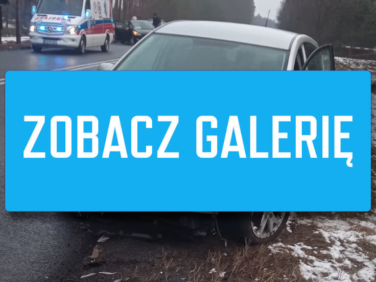 Wypadek na DK32 koło Zielonej Góry. Rozbite osobówki Wypadek na DK32 - Wypadek Zielona Góra