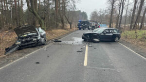 Wypadek Zielona Góra BMW - telefon podczas jazdy