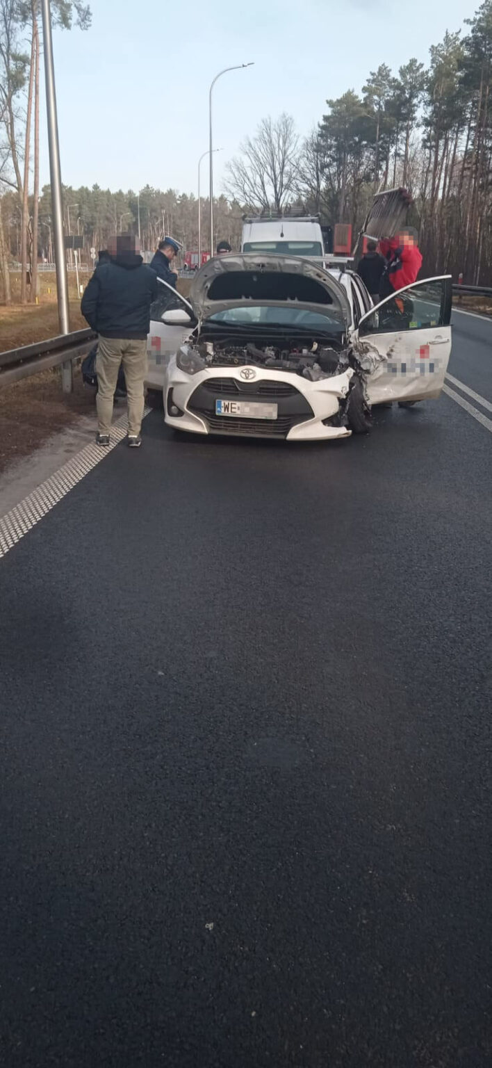 Wypadek Zielona G&oacute;ra - Południowa Obwodnica Zielonej G&oacute;ry