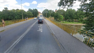 most Żaganny Żagań - zamknięcie mostu DW296