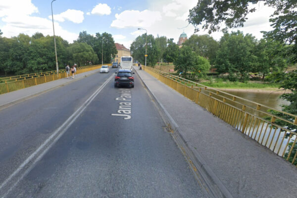 most Żaganny Żagań - zamknięcie mostu DW296