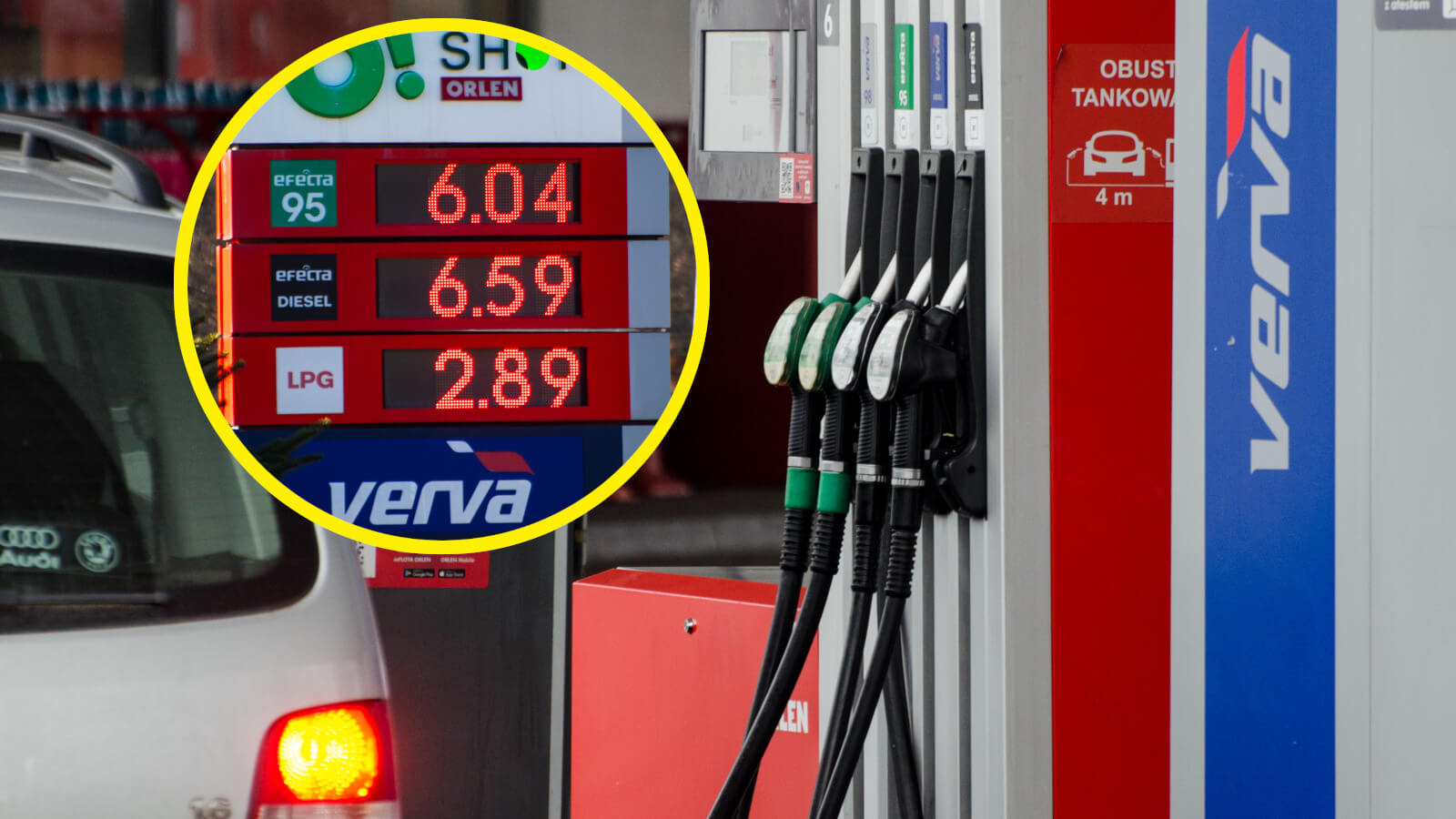 ceny paliw Zielona Góra - paliwo Orlen cena