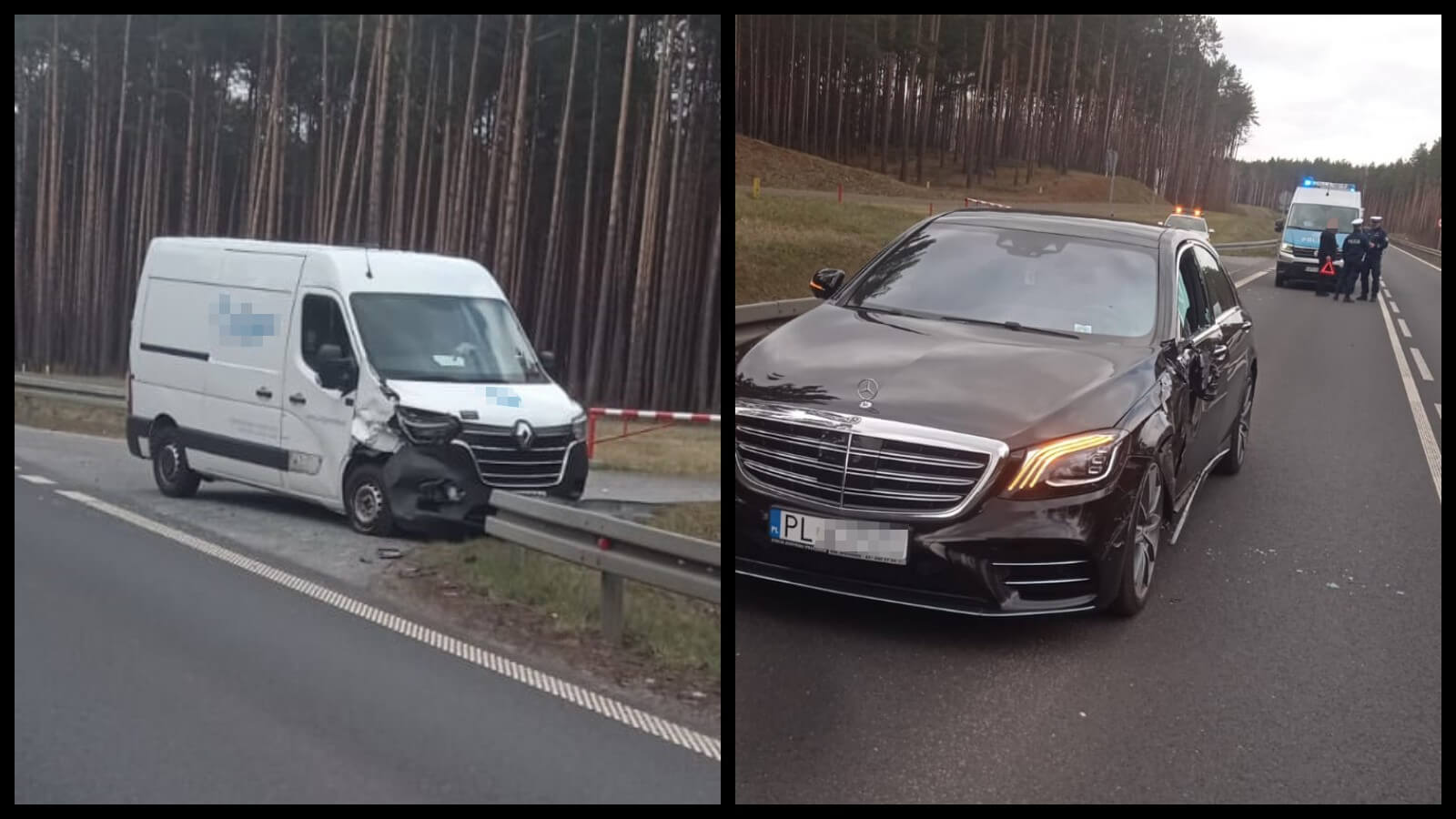 wypadek Zielona Góra - Południowa obwodnica Zielona Góra