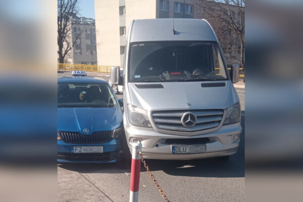 Kolizja Zielona Góra Podgórna - wypadek z taxi