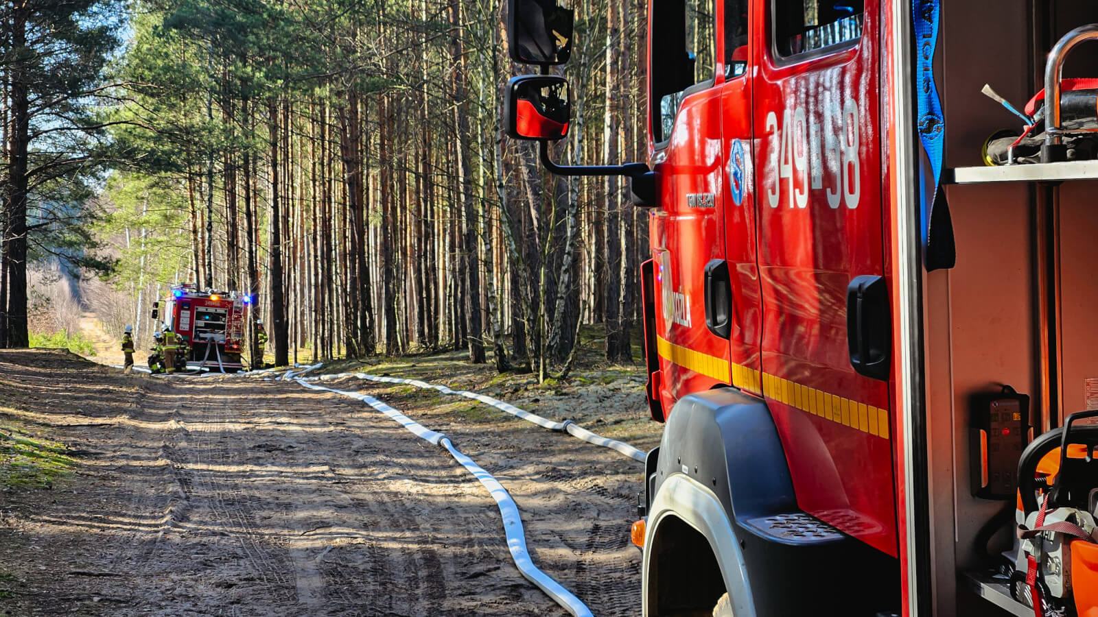 ćwiczenia strażackie Czerwieńsk - Kompania Gaśnicza Zielona Góra