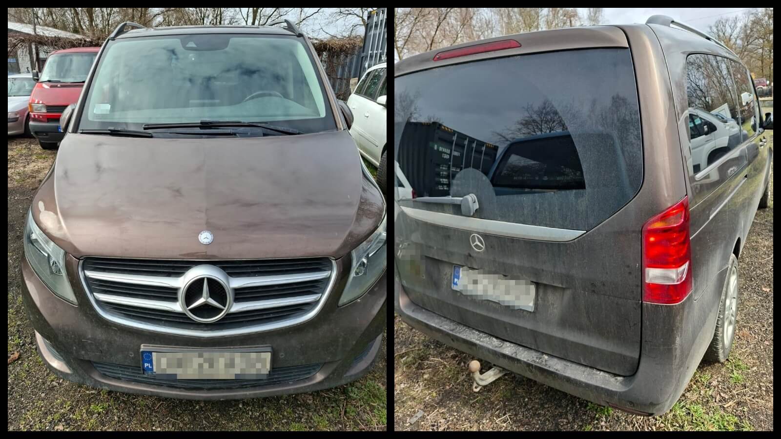 zatrzymany mercedes granica - leasing samochodu problem
