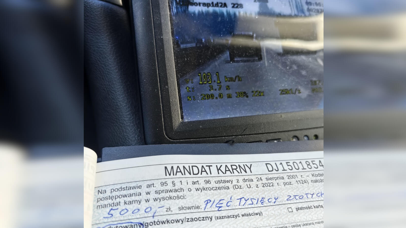 193 km/h S3 Zielona Góra - recydywista drogowy