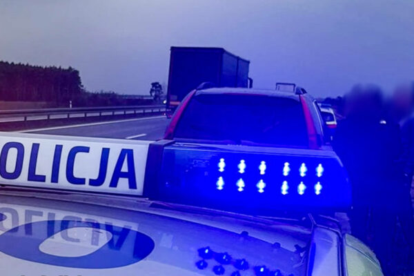 piesi na autostradzie A2 - Świebodzin autostrada A2