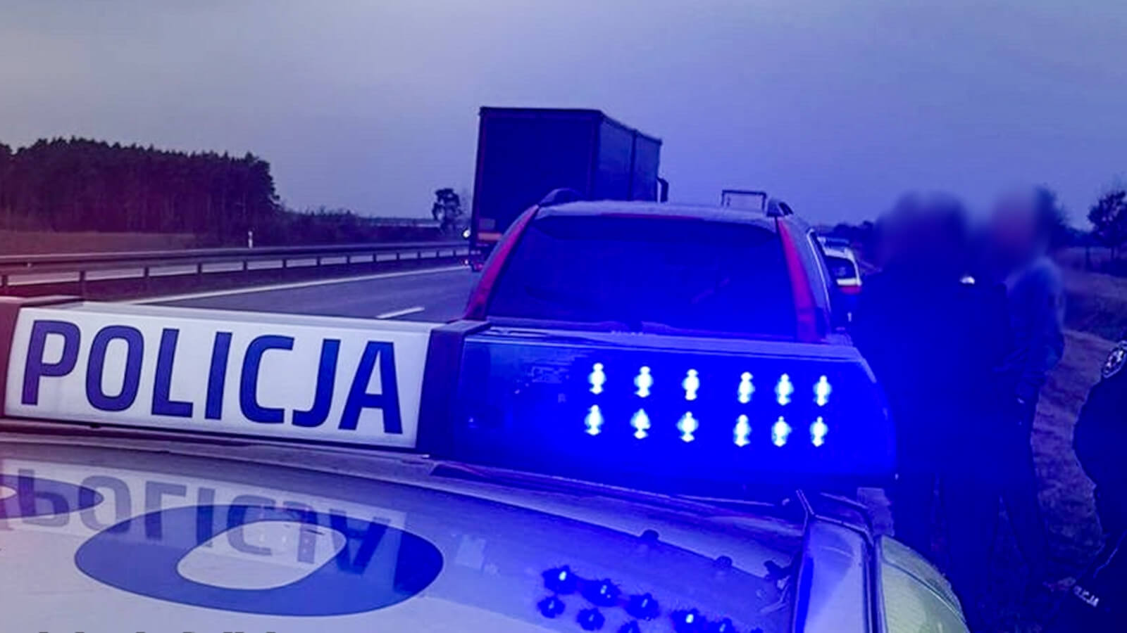 piesi na autostradzie A2 - Świebodzin autostrada A2