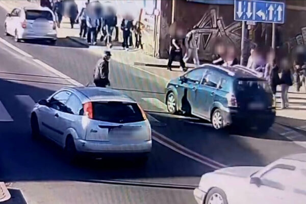 akcja policji Zielona Góra - przejście dla pieszych