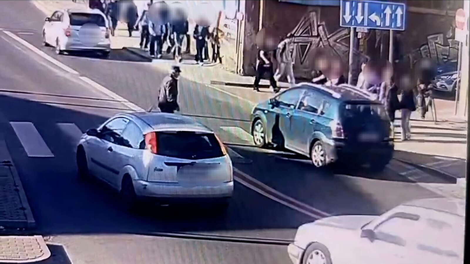 akcja policji Zielona Góra - przejście dla pieszych