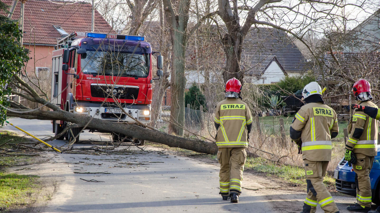 silny wiatr Lubuskie - ostrzeżenie IMGW