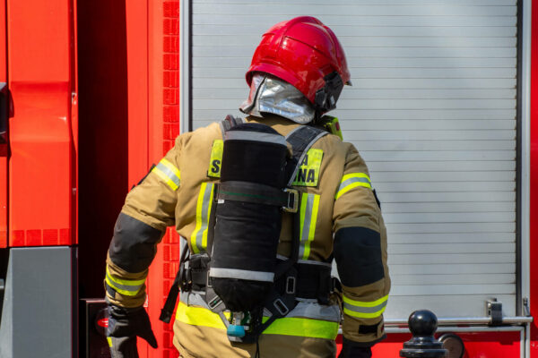 pożar DK32 Sulechów - zablokowana DK32