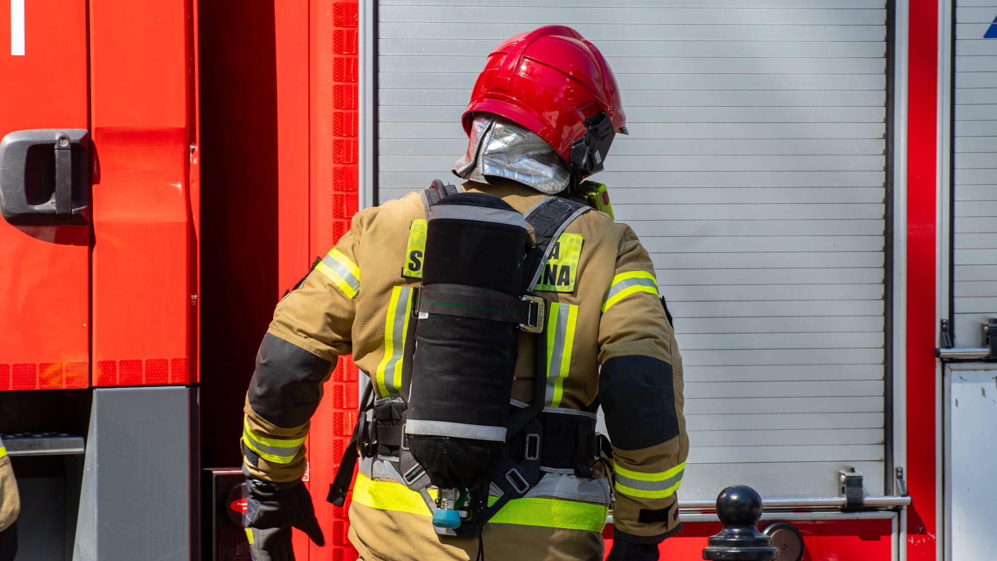 pożar DK32 Sulechów - zablokowana DK32