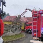 Pożar koło Sulechowa - pożar domu Podlegórz