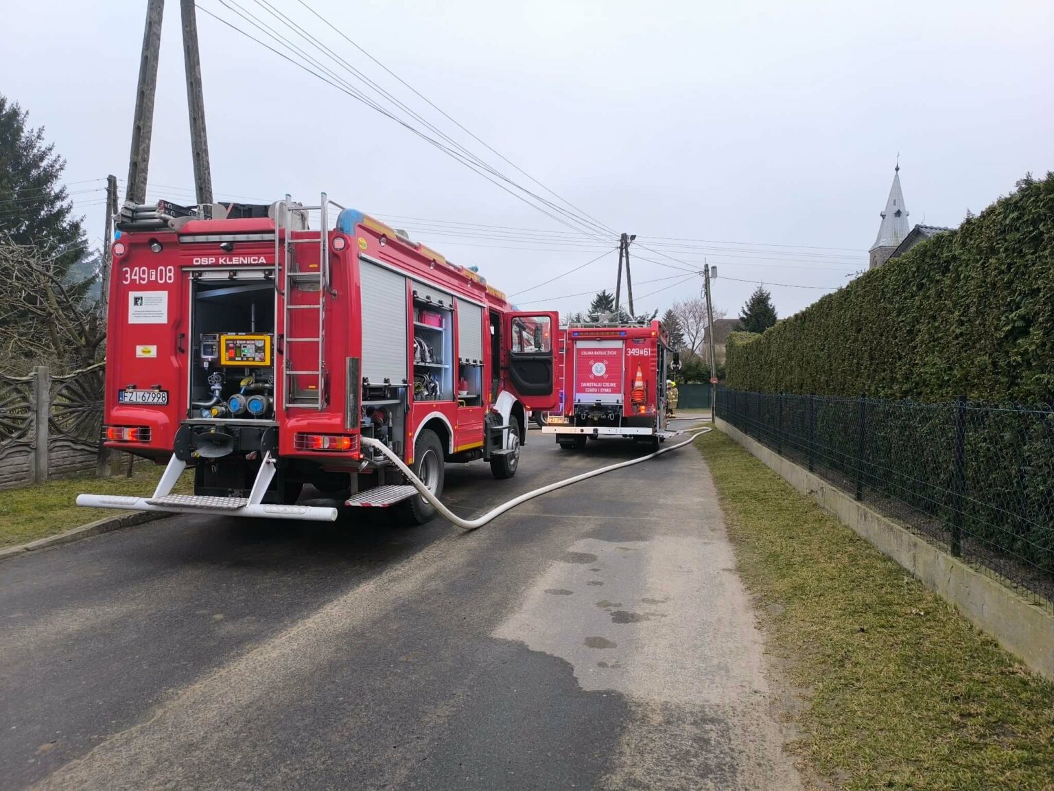 Pożar koło Sulechowa - pożar domu Podleg&oacute;rz