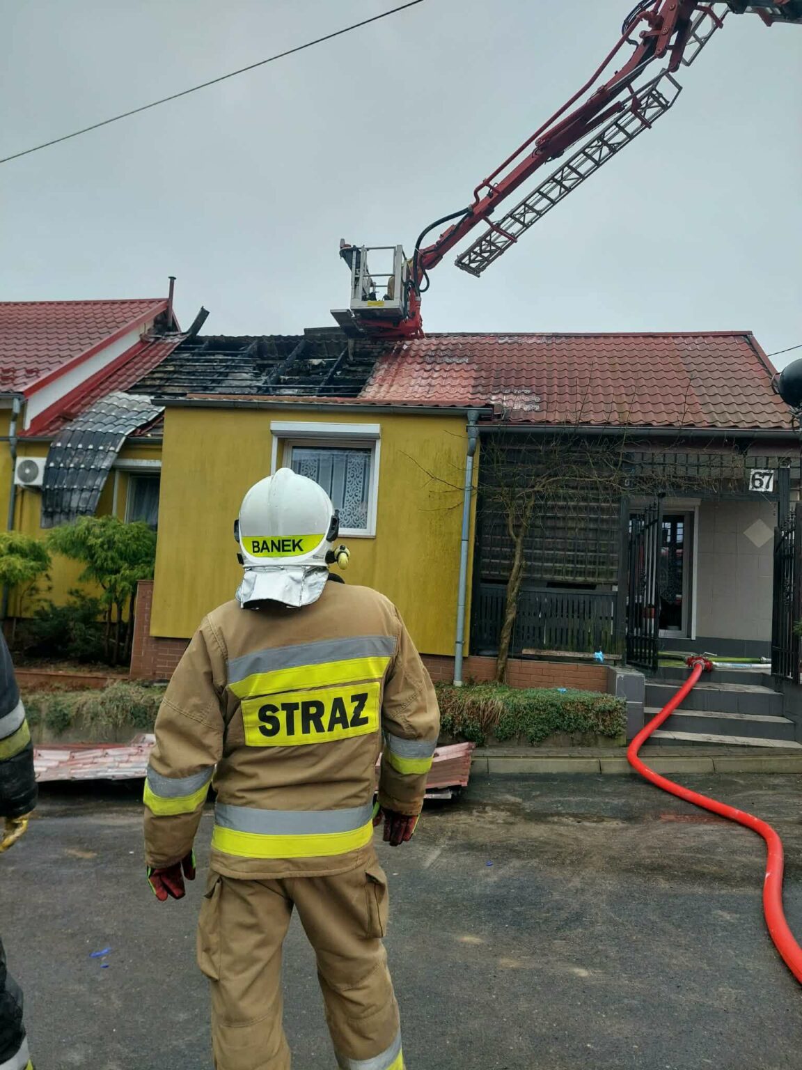 Pożar koło Sulechowa - pożar domu Podleg&oacute;rz