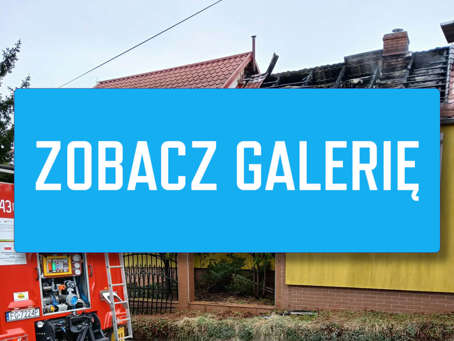 Pożar koło Sulechowa - pożar domu Podlegórz