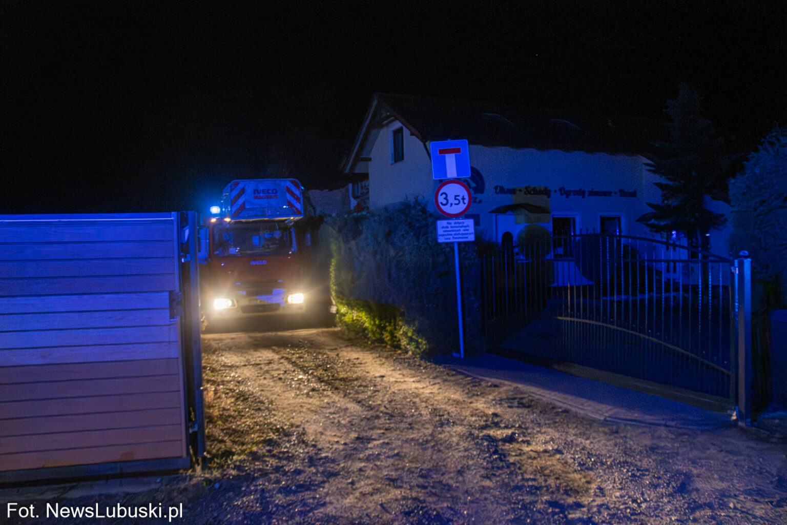 Pożar Wilkanowo - Pożar koło Zielonej G&oacute;ry
