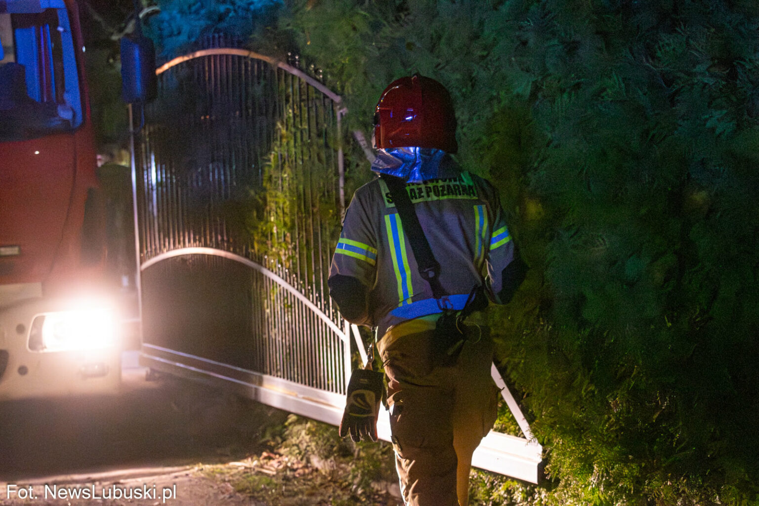 Pożar Wilkanowo - Pożar koło Zielonej G&oacute;ry