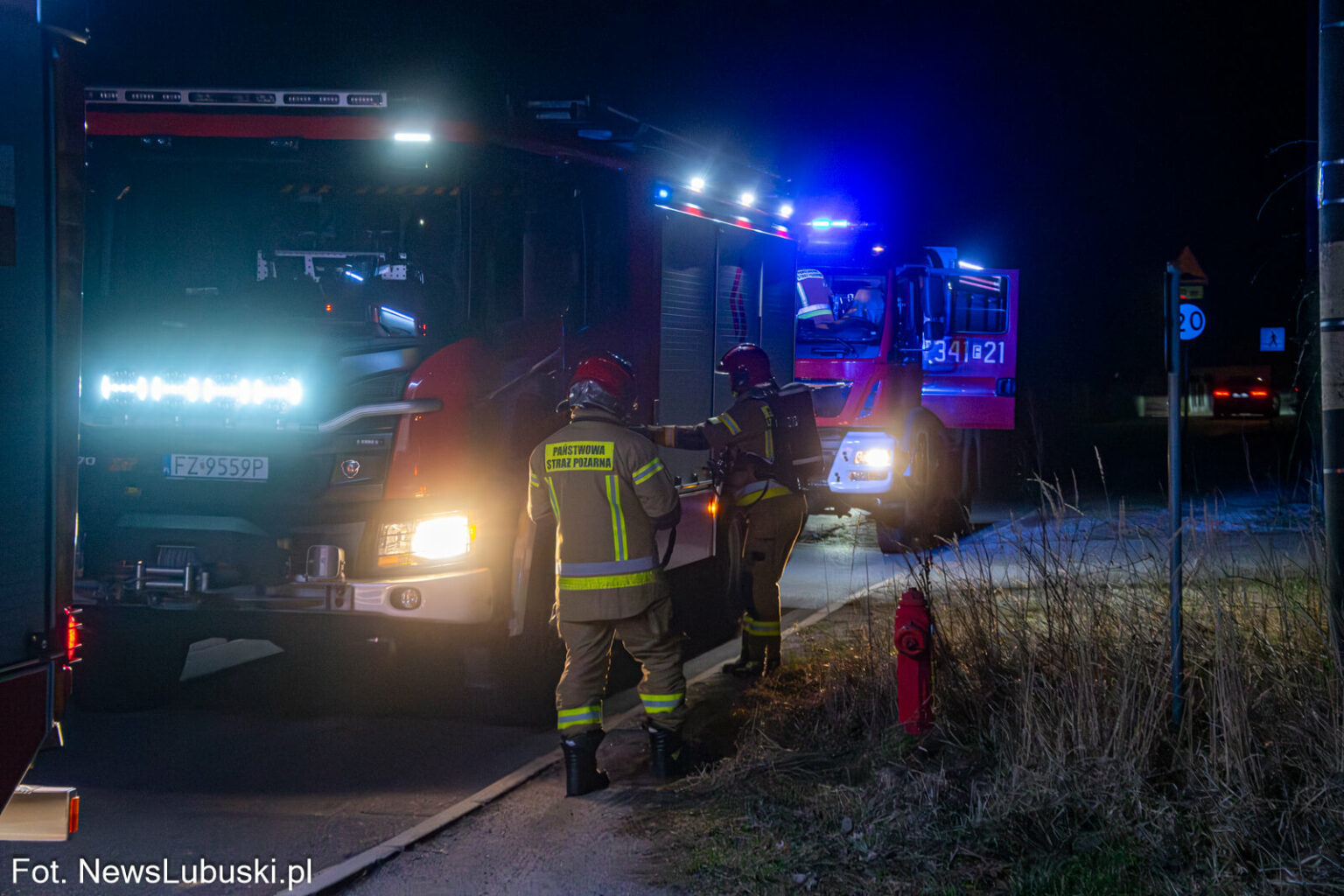 Pożar Wilkanowo - Pożar koło Zielonej G&oacute;ry