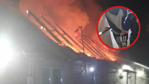 podpalenie domu Żary - pożar budynku mieszkalnego