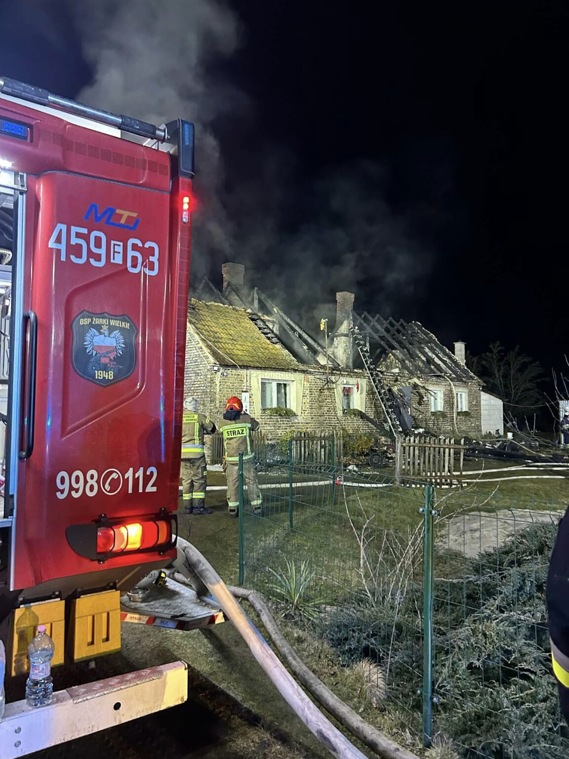 podpalenie domu Żary - pożar budynku mieszkalnego