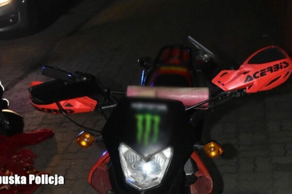 wypadek Drezdenko - motorowerzysta ranny