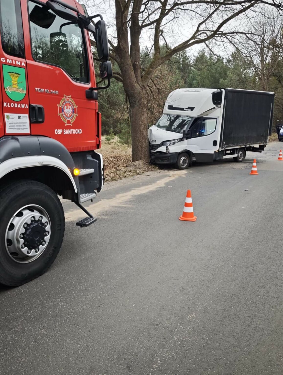 Wypadek Gorz&oacute;w Wielkopolski - Wypadek Santocko