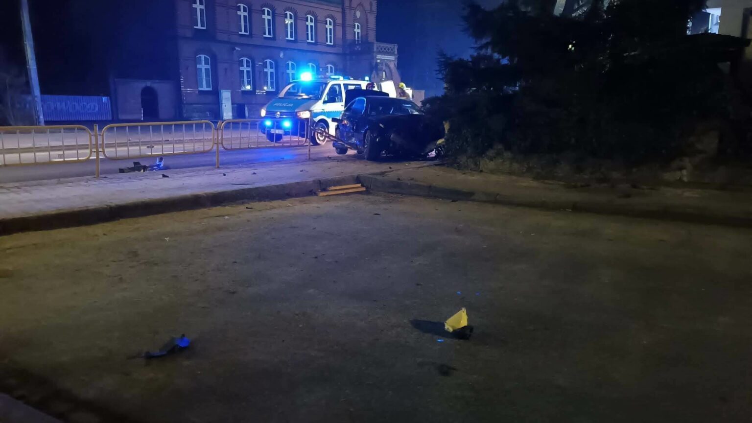 wypadek Skwierzyna - BMW wypadek