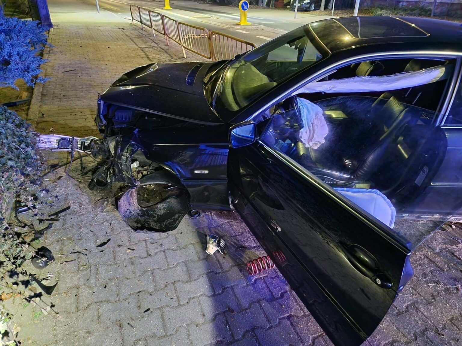 wypadek Skwierzyna - BMW wypadek