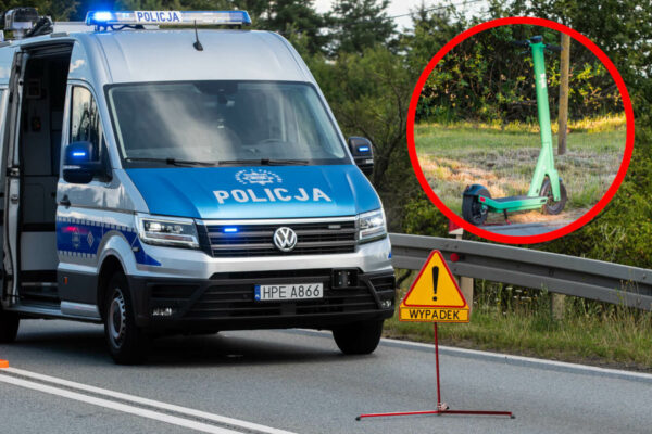 wypadek hulajnoga Zielona Góra - potrącenie pieszej