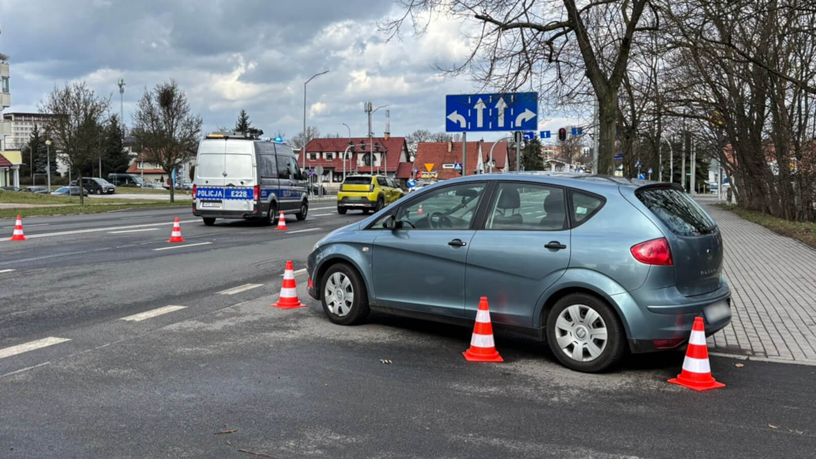 kraksa Zielona Góra - nagranie z monitoringu