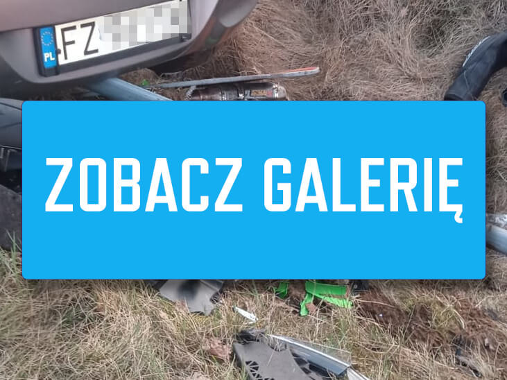 wypadek motocykl Zielona Góra - motocyklista trafił do szpitala