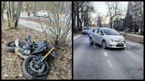 Groźne wypadki w Gorzowie. Rowerzysta stracił przytomność, motocyklista w szpitalu