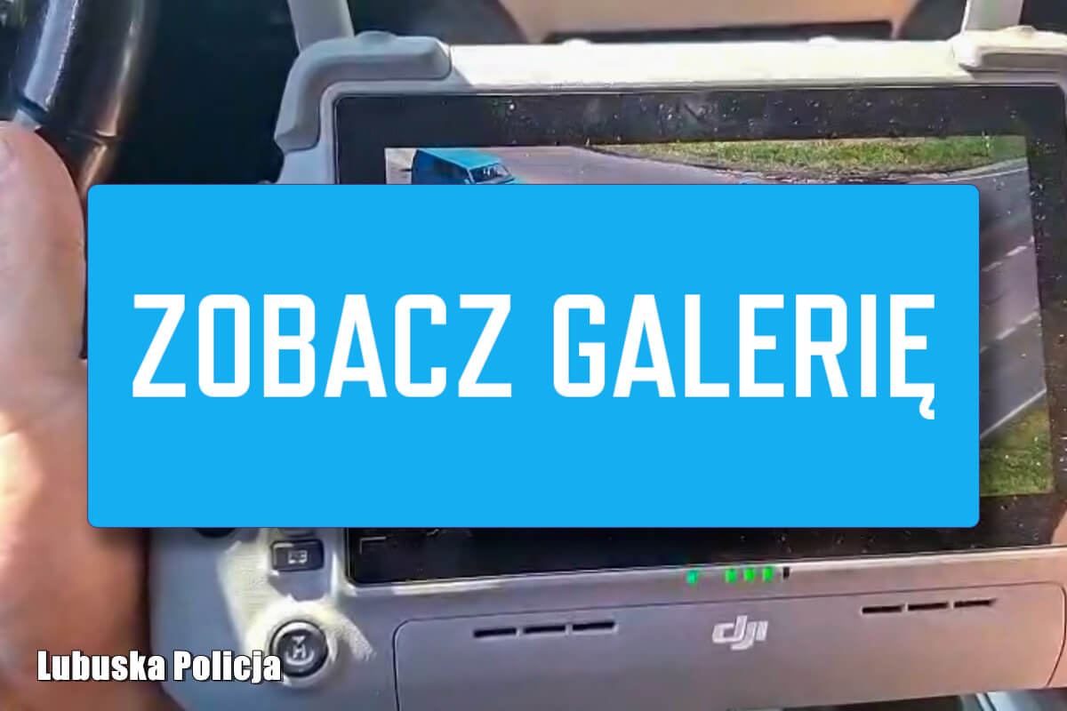 akcja policji DK32 mandaty - dron policja kontrola