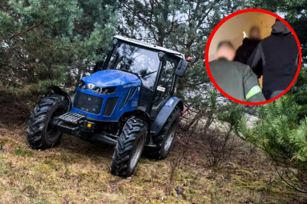 kradzież ciągnika Lubsko - włamanie do pomieszczenia gospodarczego