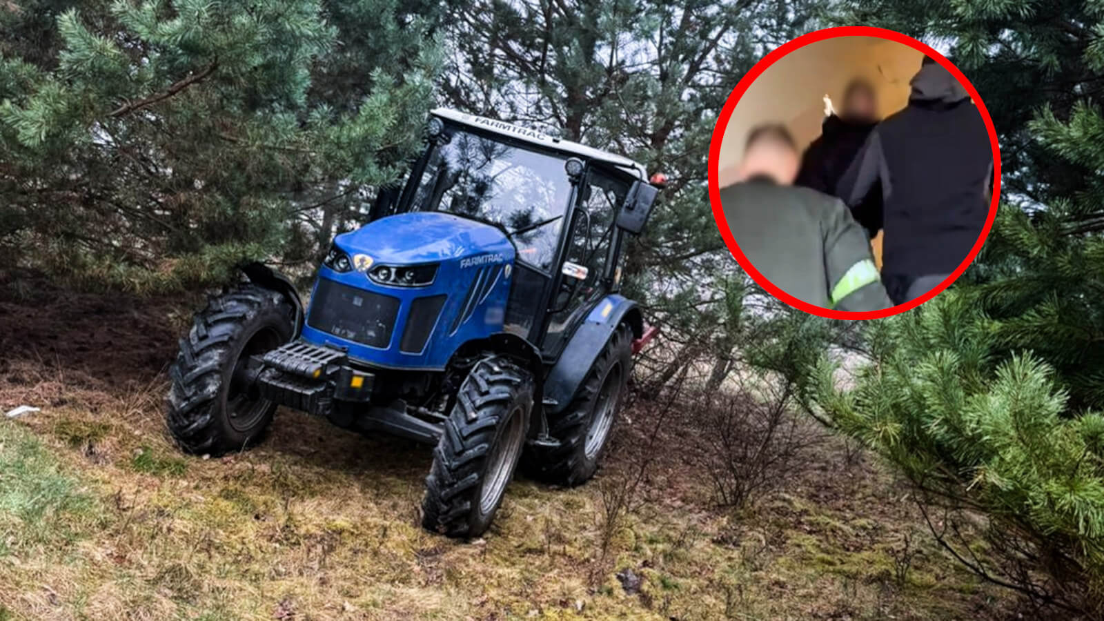 kradzież ciągnika Lubsko - włamanie do pomieszczenia gospodarczego