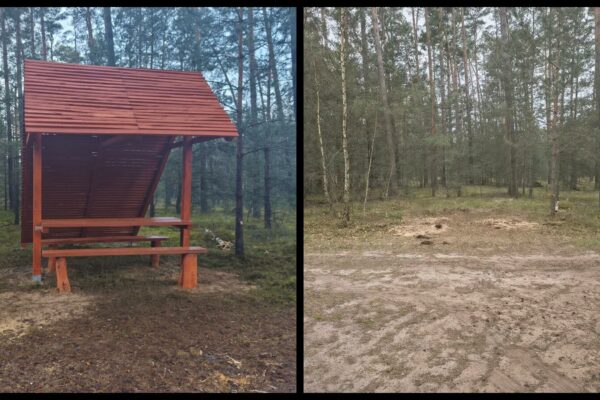 skradziona wiata Sława - Nadleśnictwo Sława Śląska