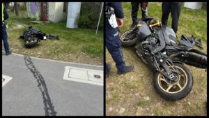 motocyklista Zielona Góra zdarzenie - groźne zdarzenie Zielona Góra